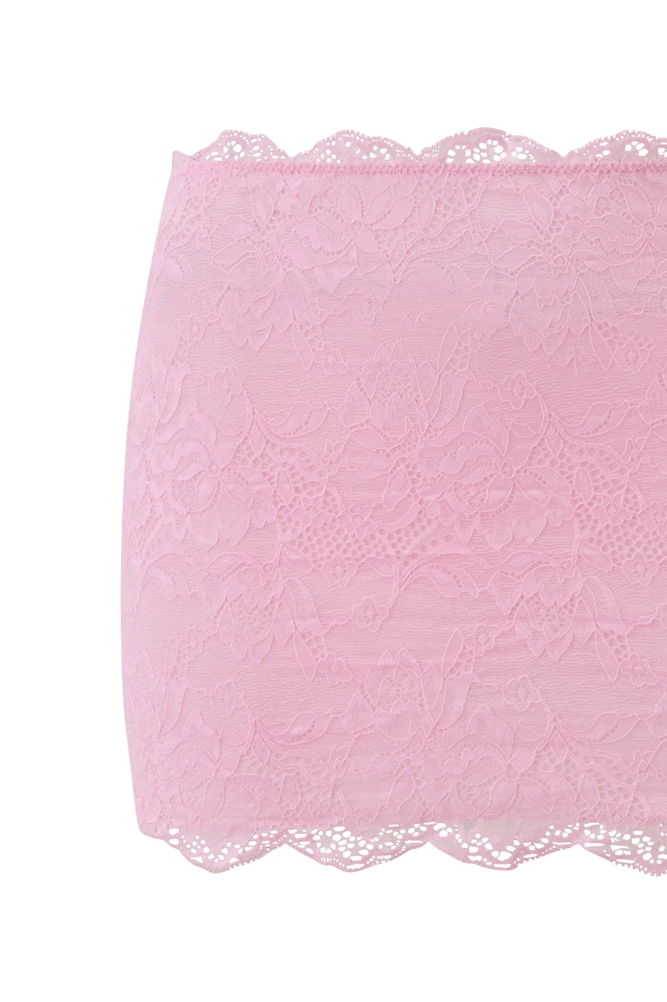 SALLI LACE MINI SKIRT - BABY PINK - Image 9