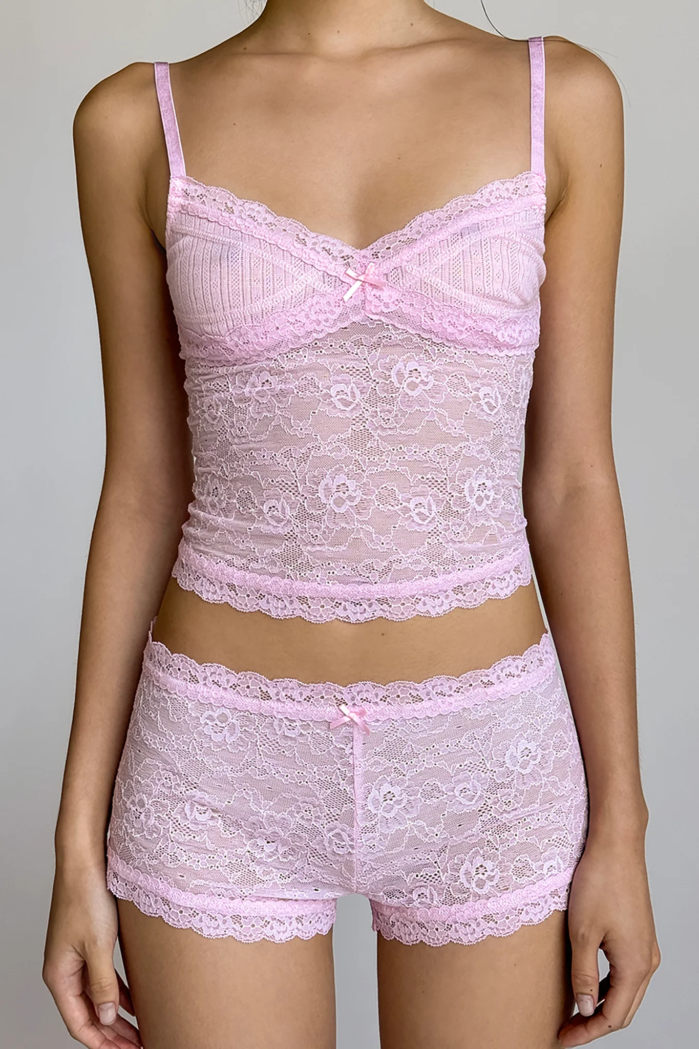 SERINA SHORT - PINK : LACE - Image 2