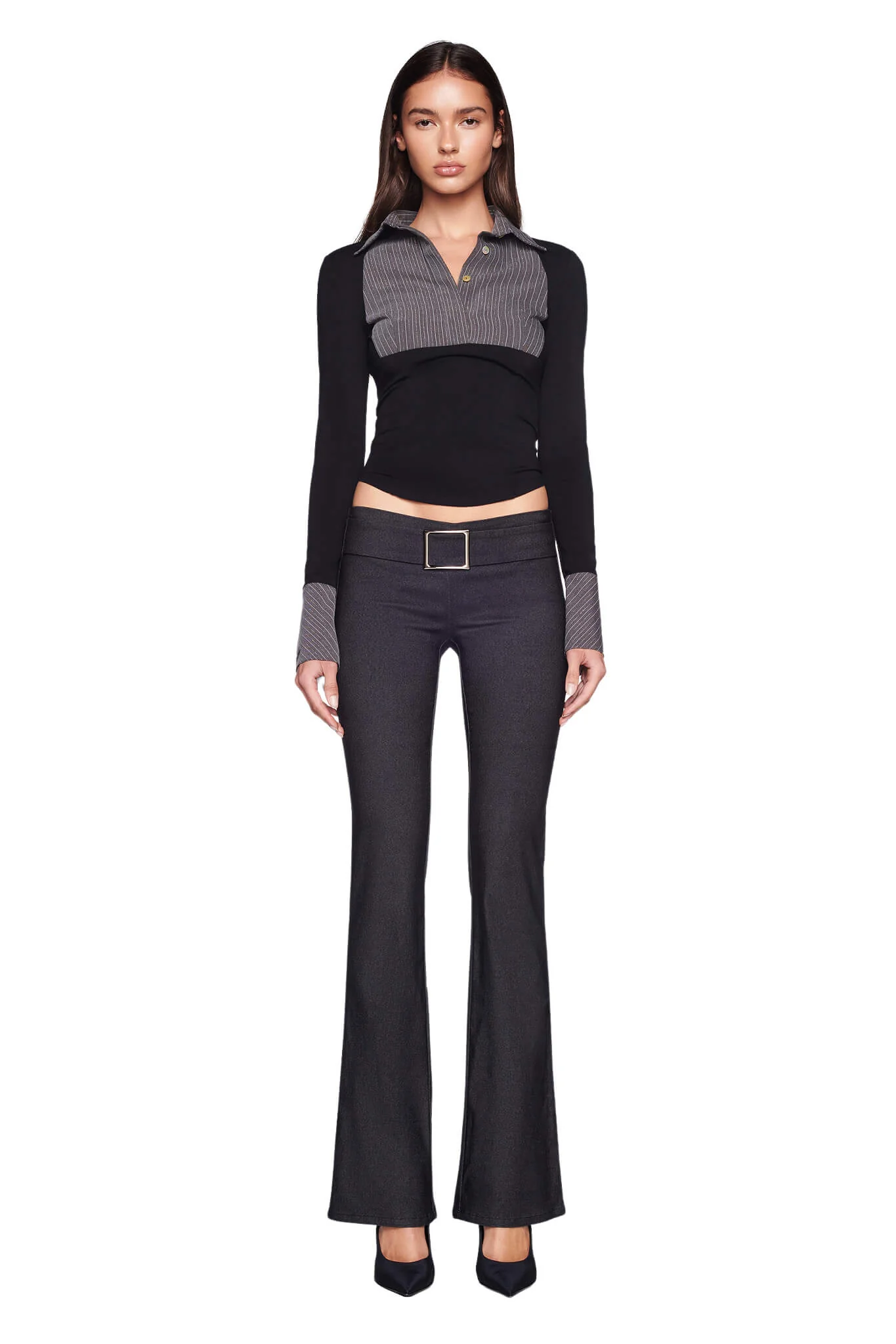 SHARAH TOP - BLACK : GREY - Image 5