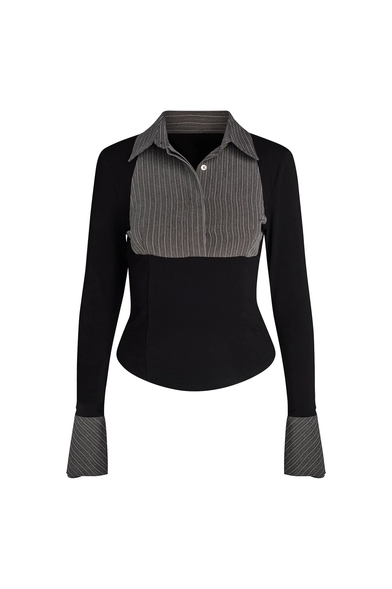 SHARAH TOP - BLACK : GREY - Image 8