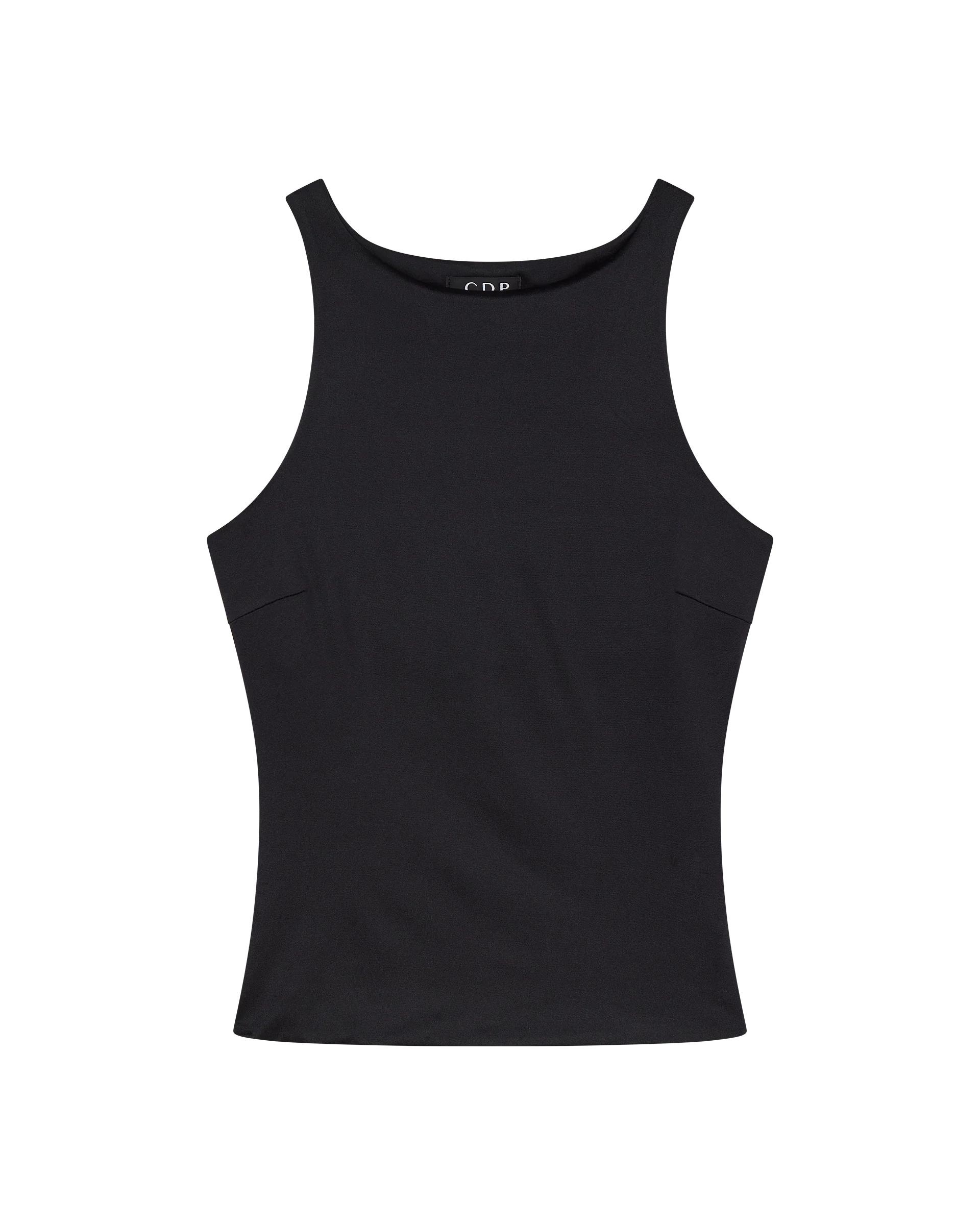 SOPHIE BASIC SLEEVELESS TANK WITH SHELF BRA - BLACK - Image 4