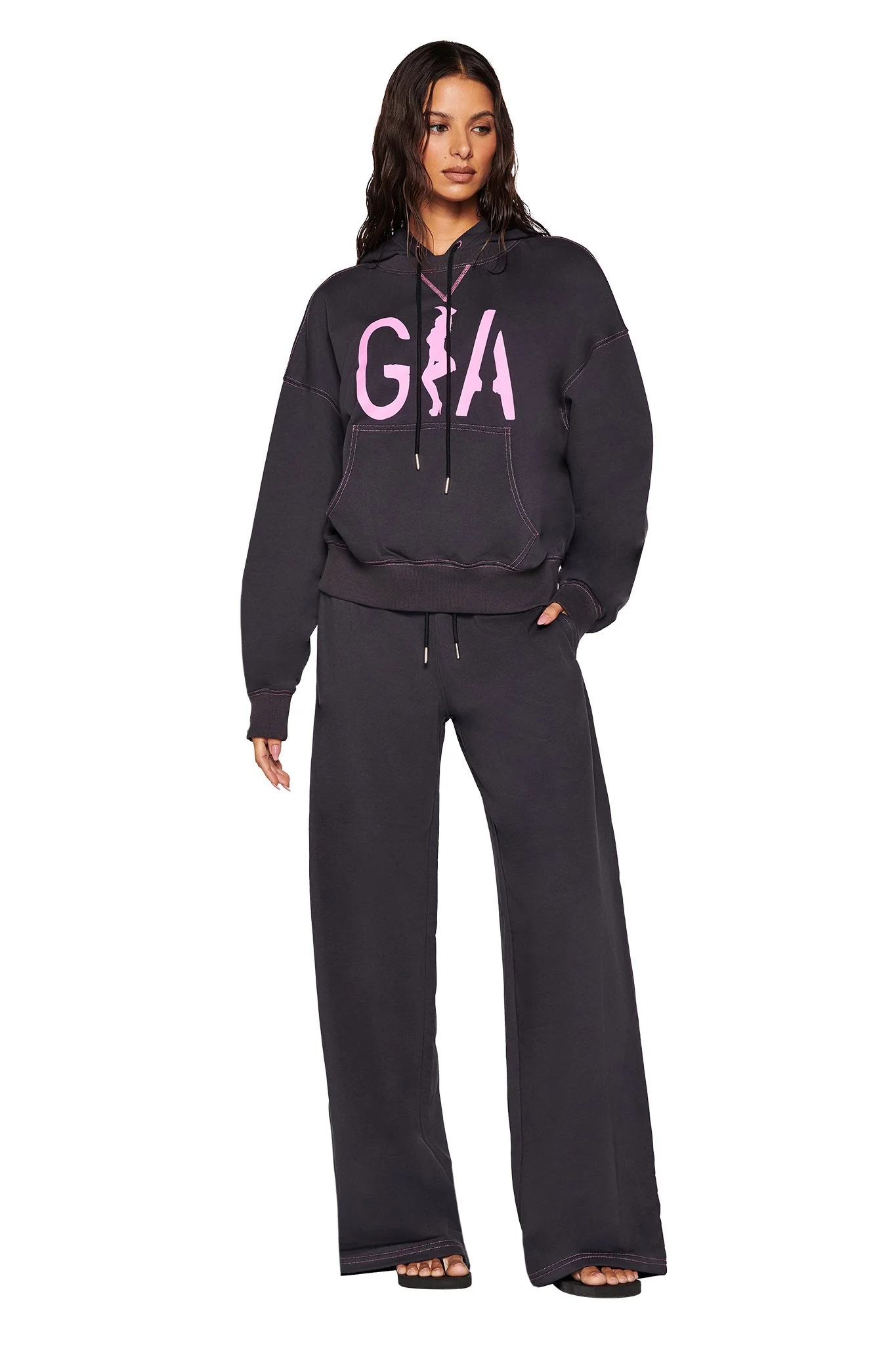 SPENCER HOODIE - GREY : CHARCOAL GREY - Image 4