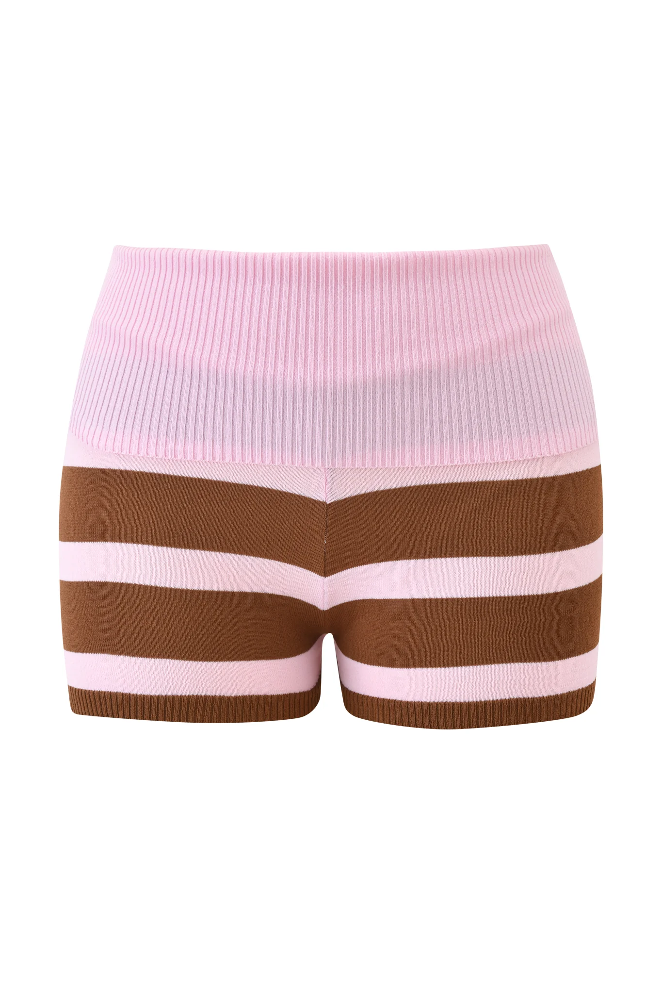 SUZI SHORT - PINK AND CHOCOLATE STRIPE - Image 5