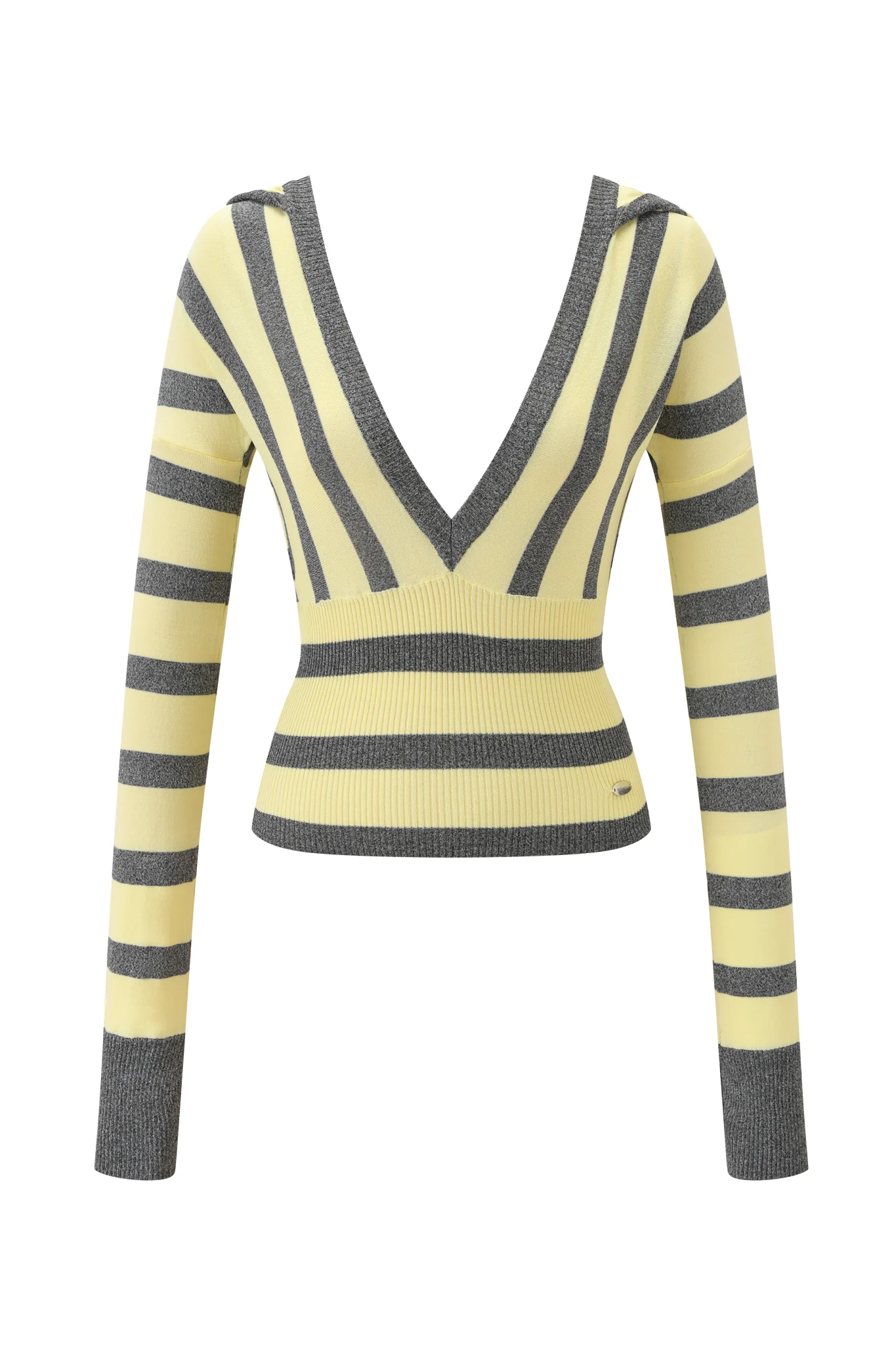 SUZI SWEATER - YELLOW AND GREY STRIPE - Image 5