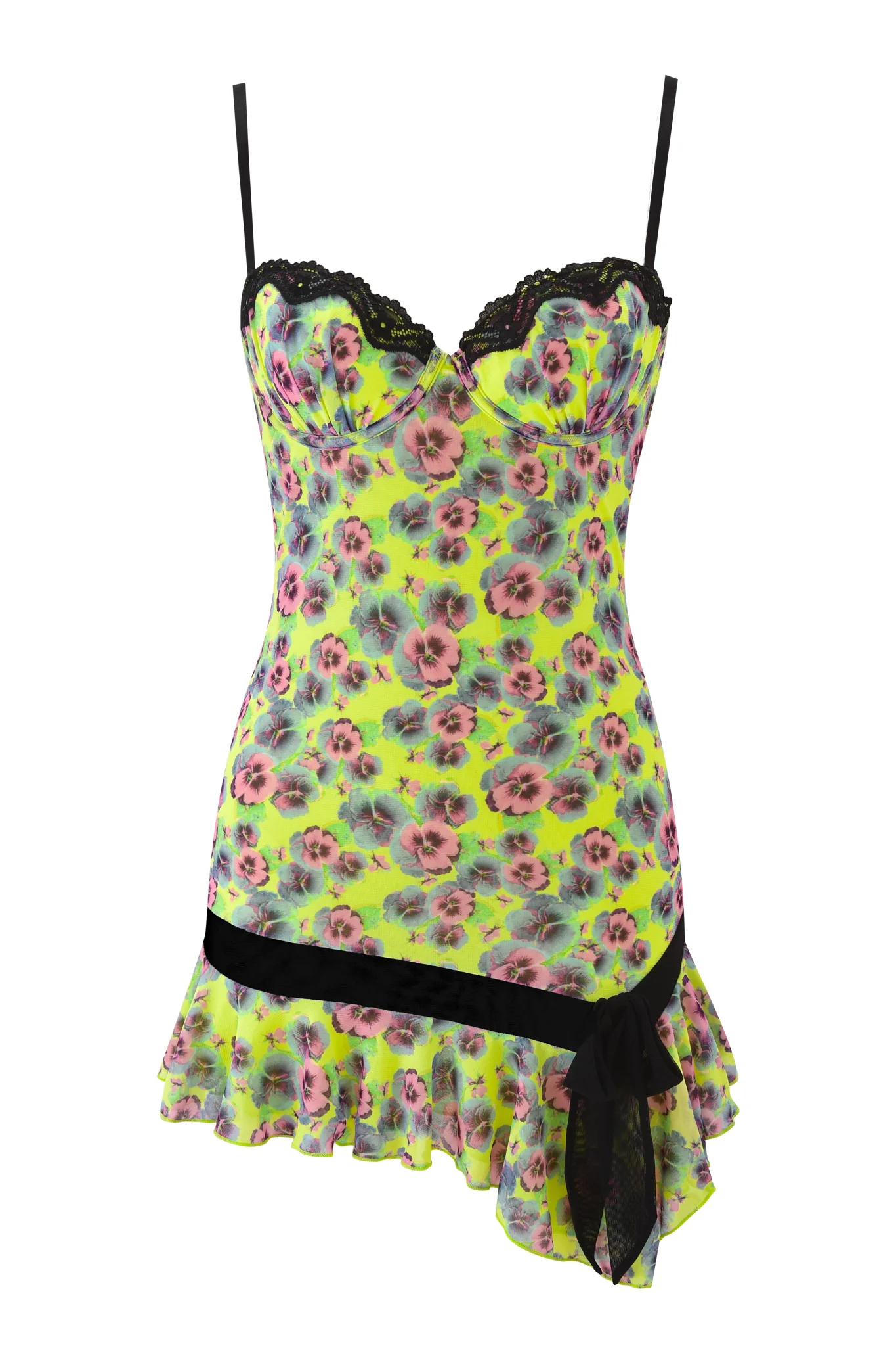 SUZIE MESH AND LACE MINI DRESS - SASSY PANSY - Image 6