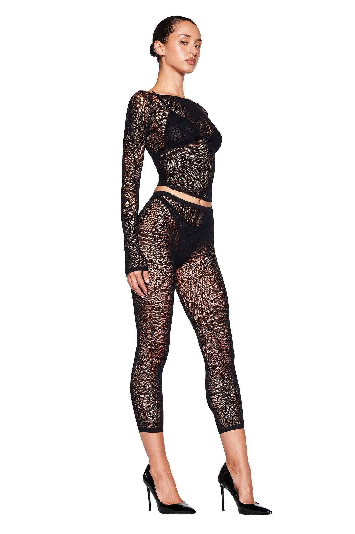 SYBIL TOP - BLACK : ZEBRA - Image 2