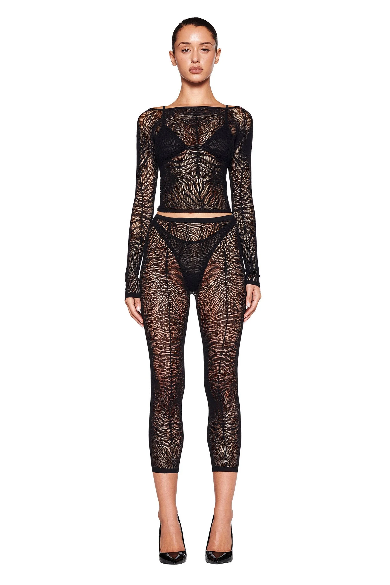 SYBIL TOP - BLACK : ZEBRA - Image 4