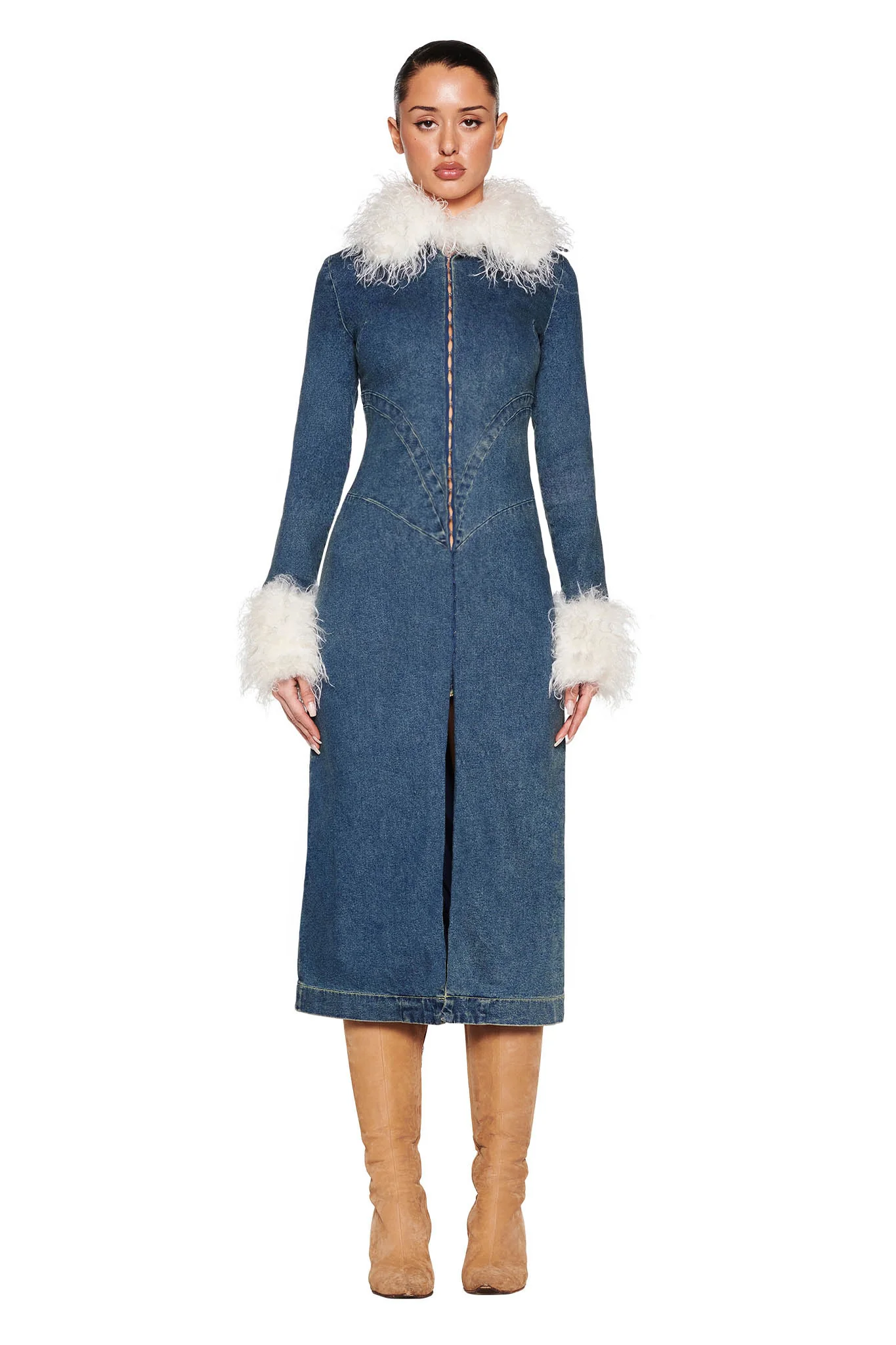SYLVIE COAT - BLUE :  BLUE DENIM - Image 2