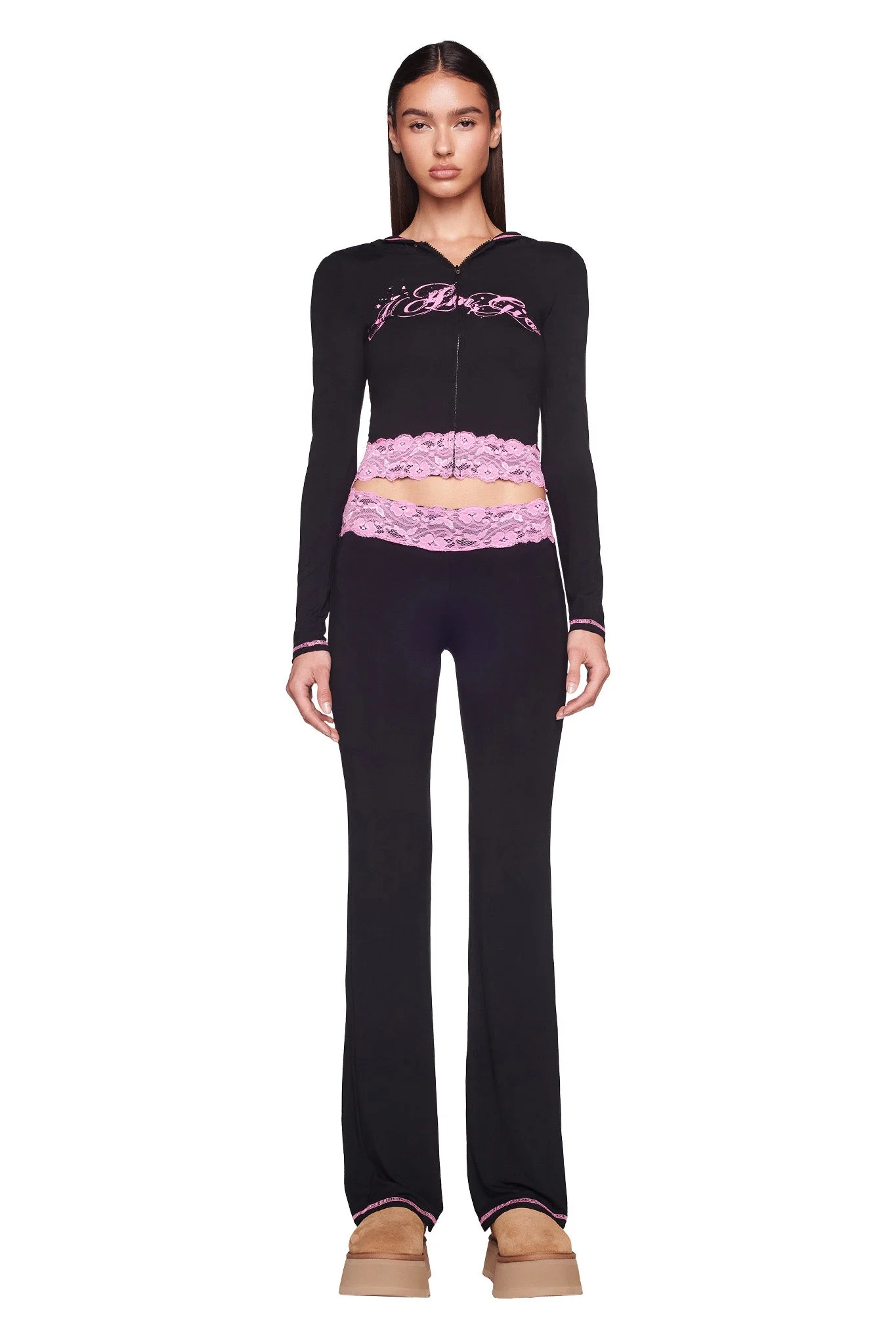 TARSHA JACKET - BLACK/PINK - Image 5