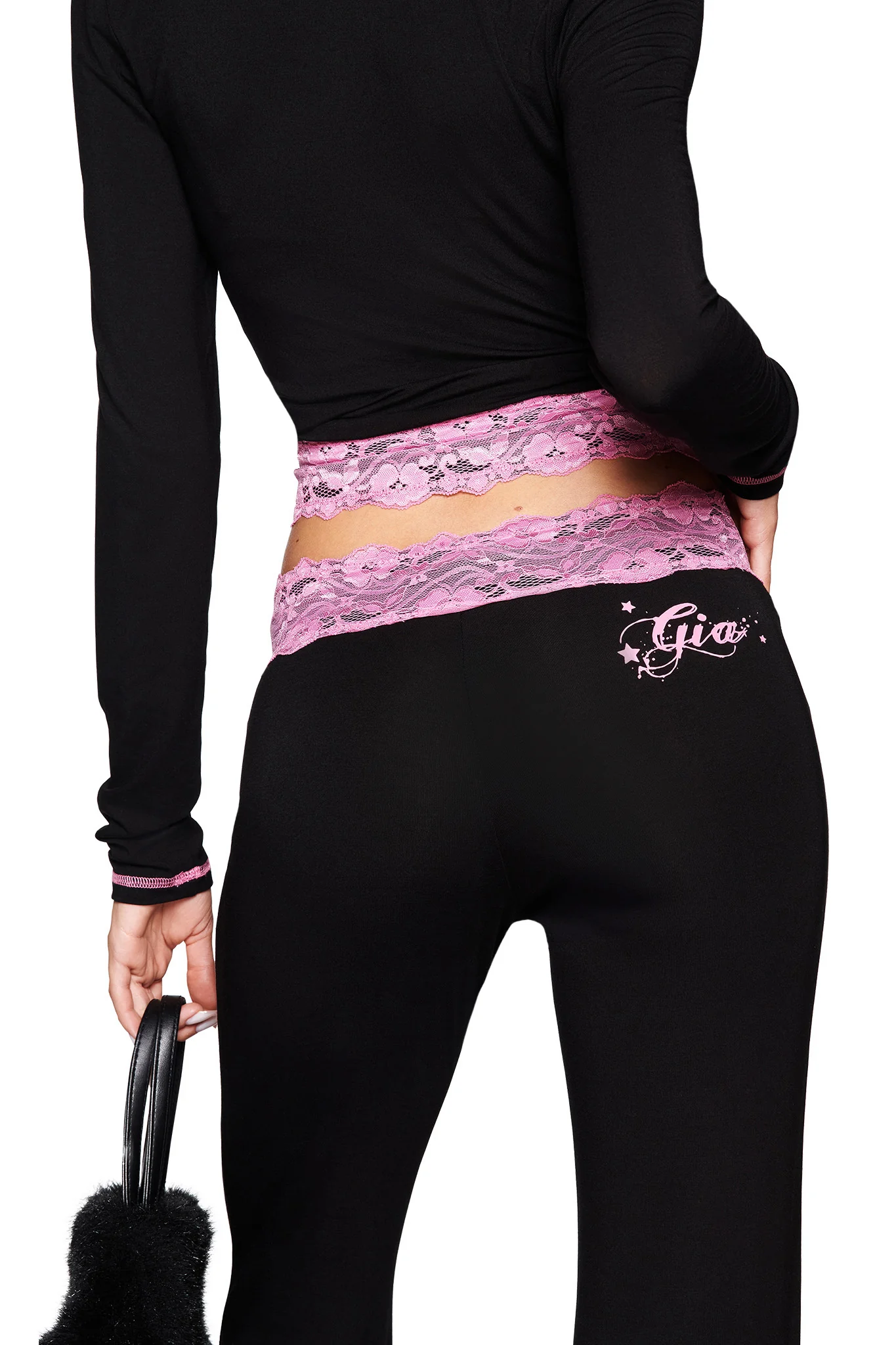TARSHA PANT - BLACK/PINK - Image 2