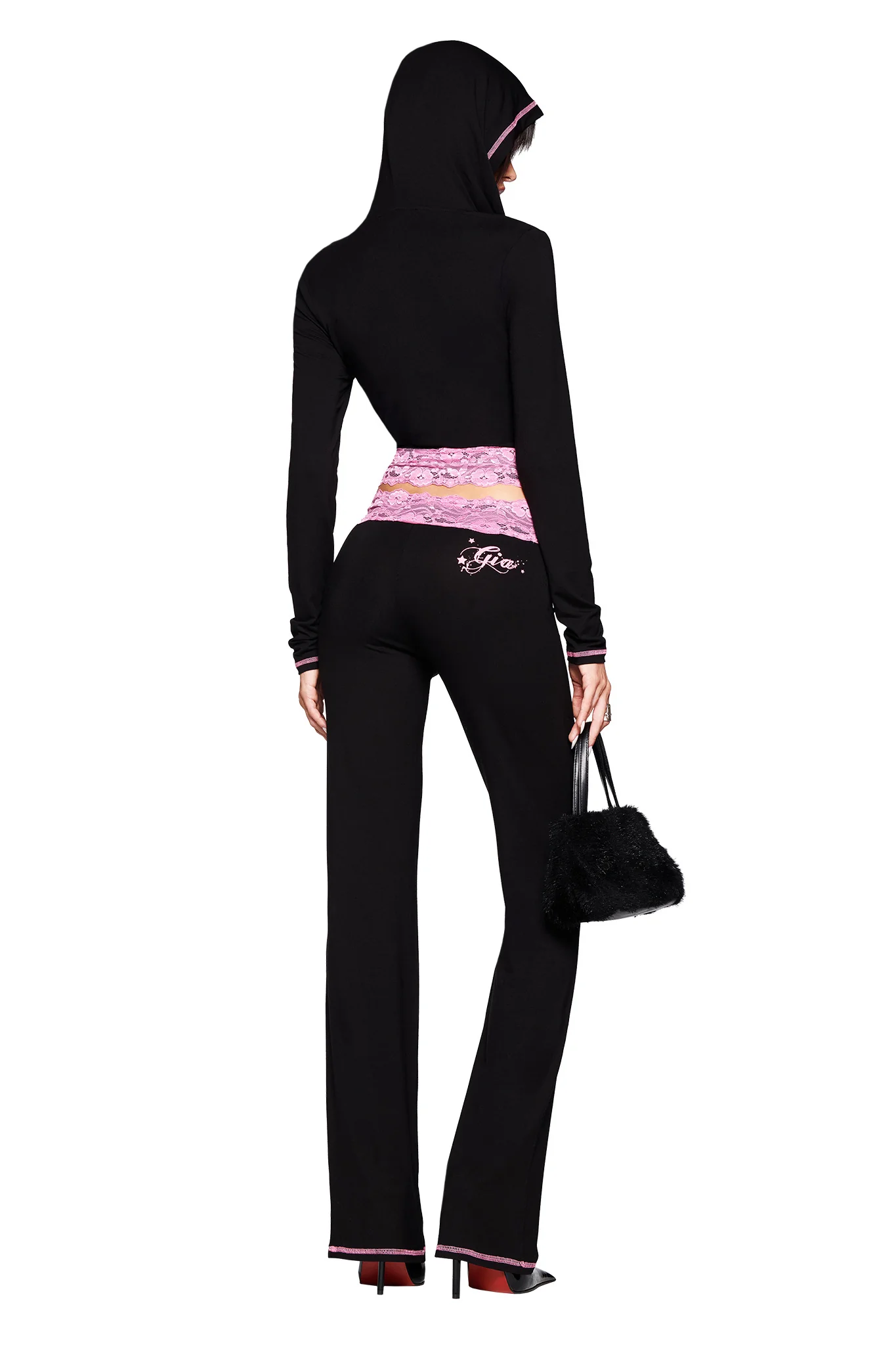 TARSHA PANT - BLACK/PINK - Image 3