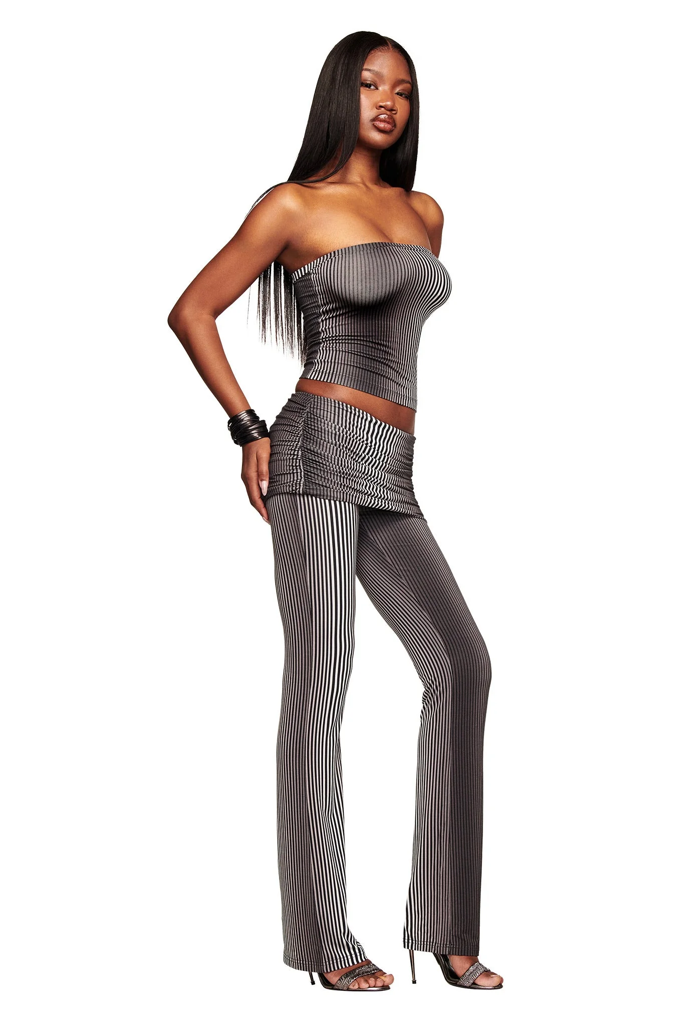 TRINITY 2-IN-1 SKIRT PANT - STRIPE - Image 6
