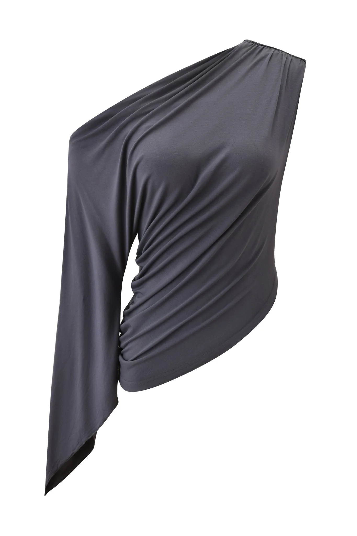 VIOLETTE ASYMMETRICAL TOP - GREY - Image 6
