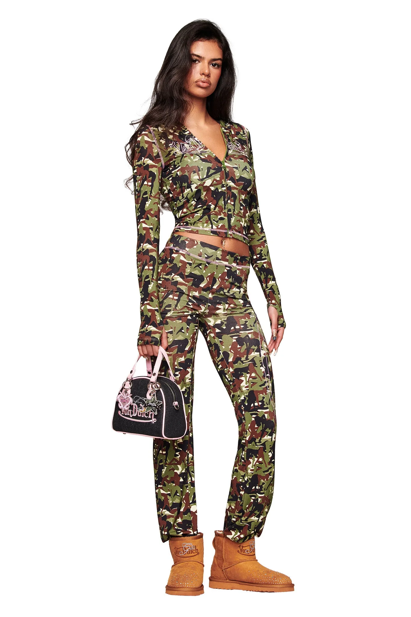 I.AM.GIA X VON DUTCH BLARE HOODIE - GIA GIRL CAMO - Image 9