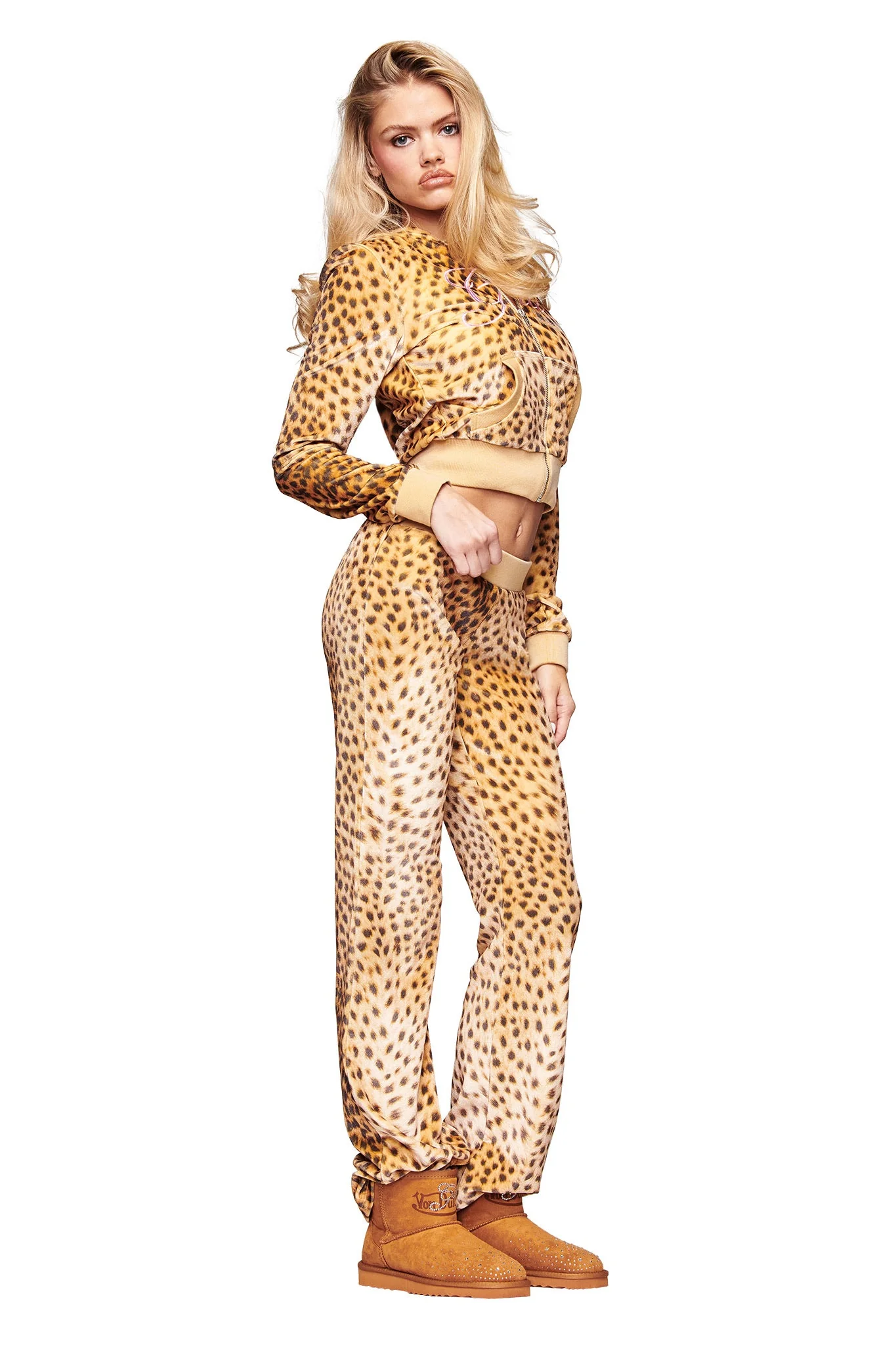 I.AM.GIA X VON DUTCH KAMERON VELOUR JACKET - LEOPARD - Image 5