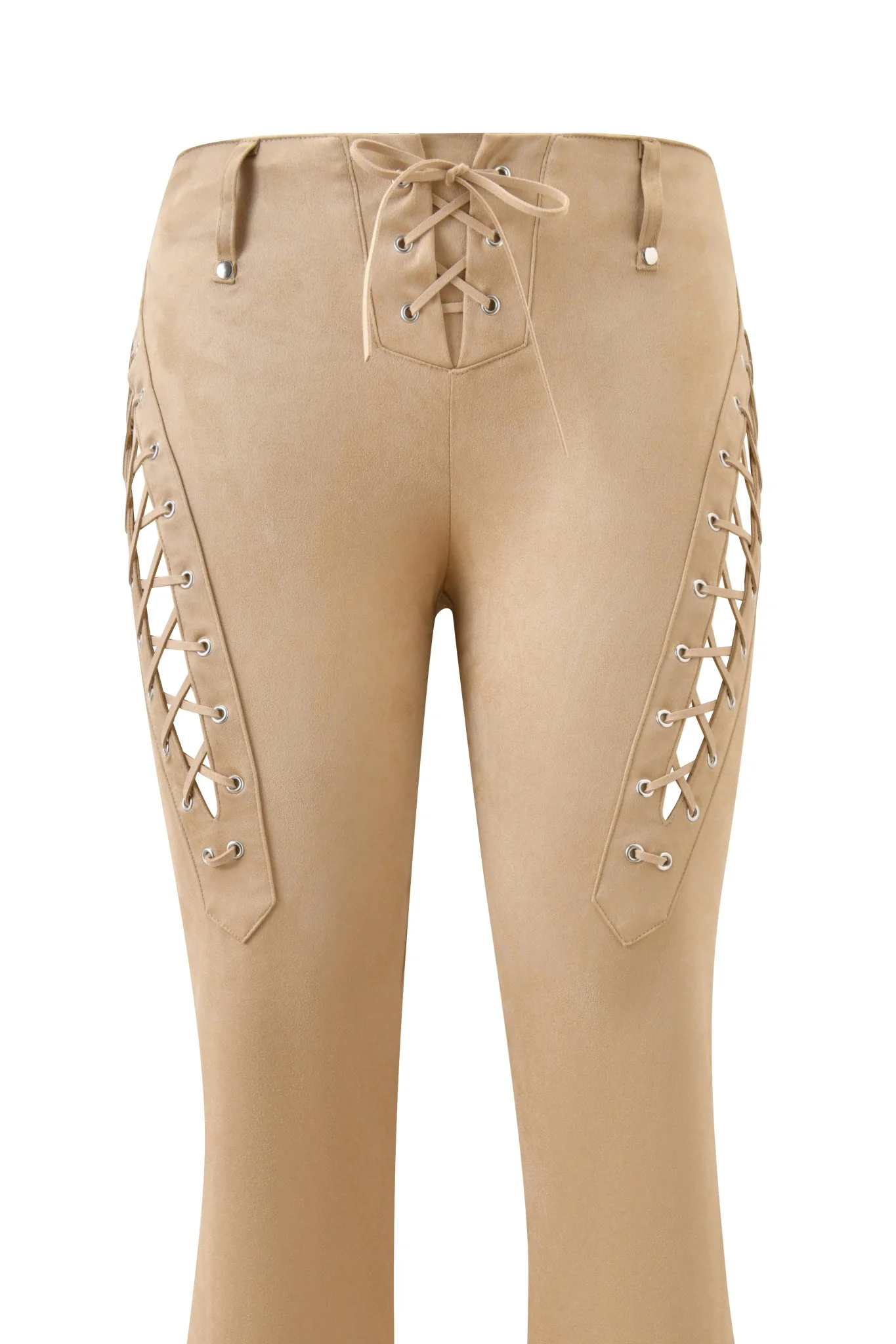 XENIA SUEDE PANT - TAN - Image 7