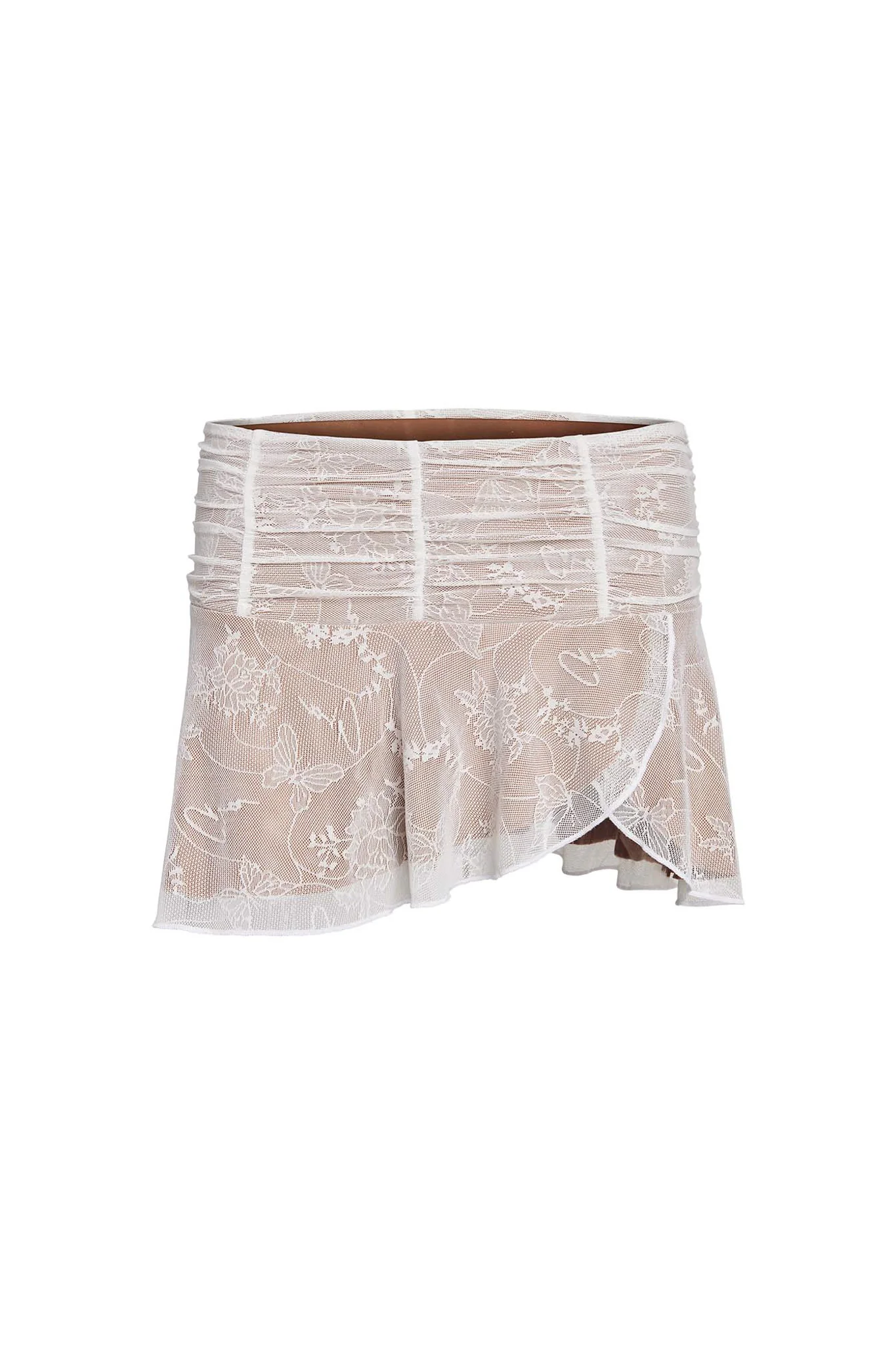 YVETTE SKIRT - WHITE : BUTTERFLY LACE - Image 6