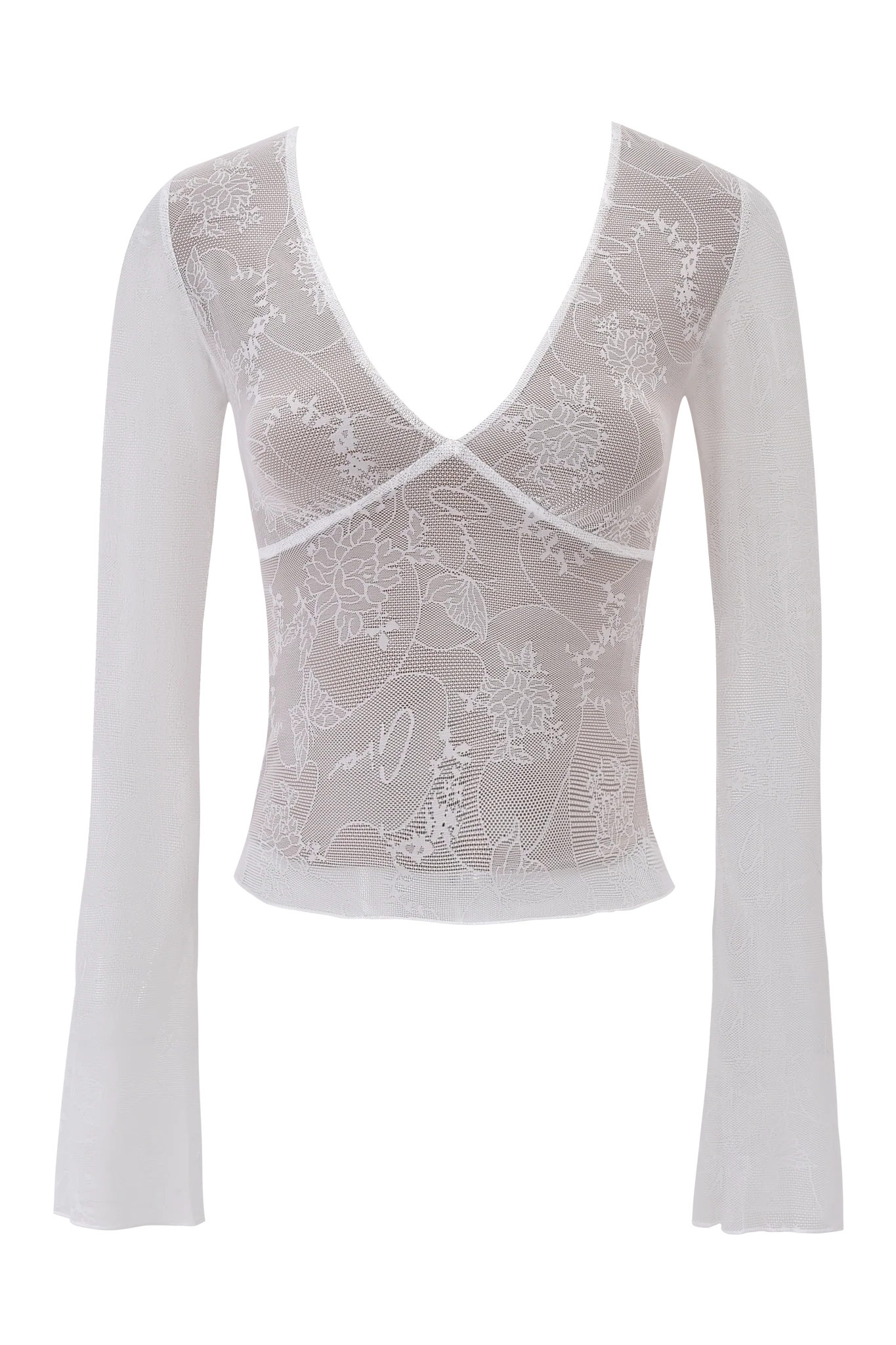 YVETTE TOP - WHITE : BUTTERFLY LACE - Image 5