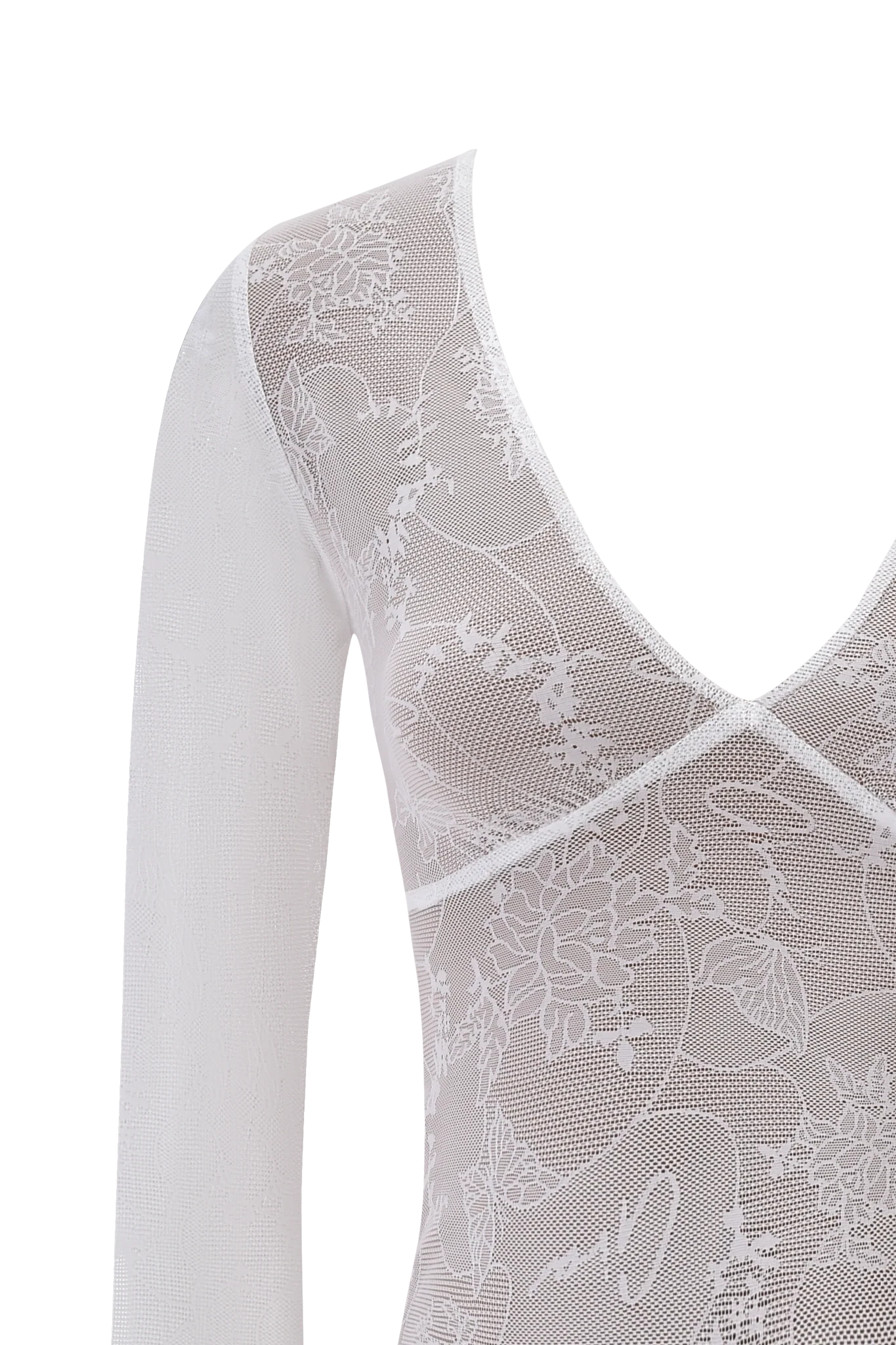 YVETTE TOP - WHITE : BUTTERFLY LACE - Image 7