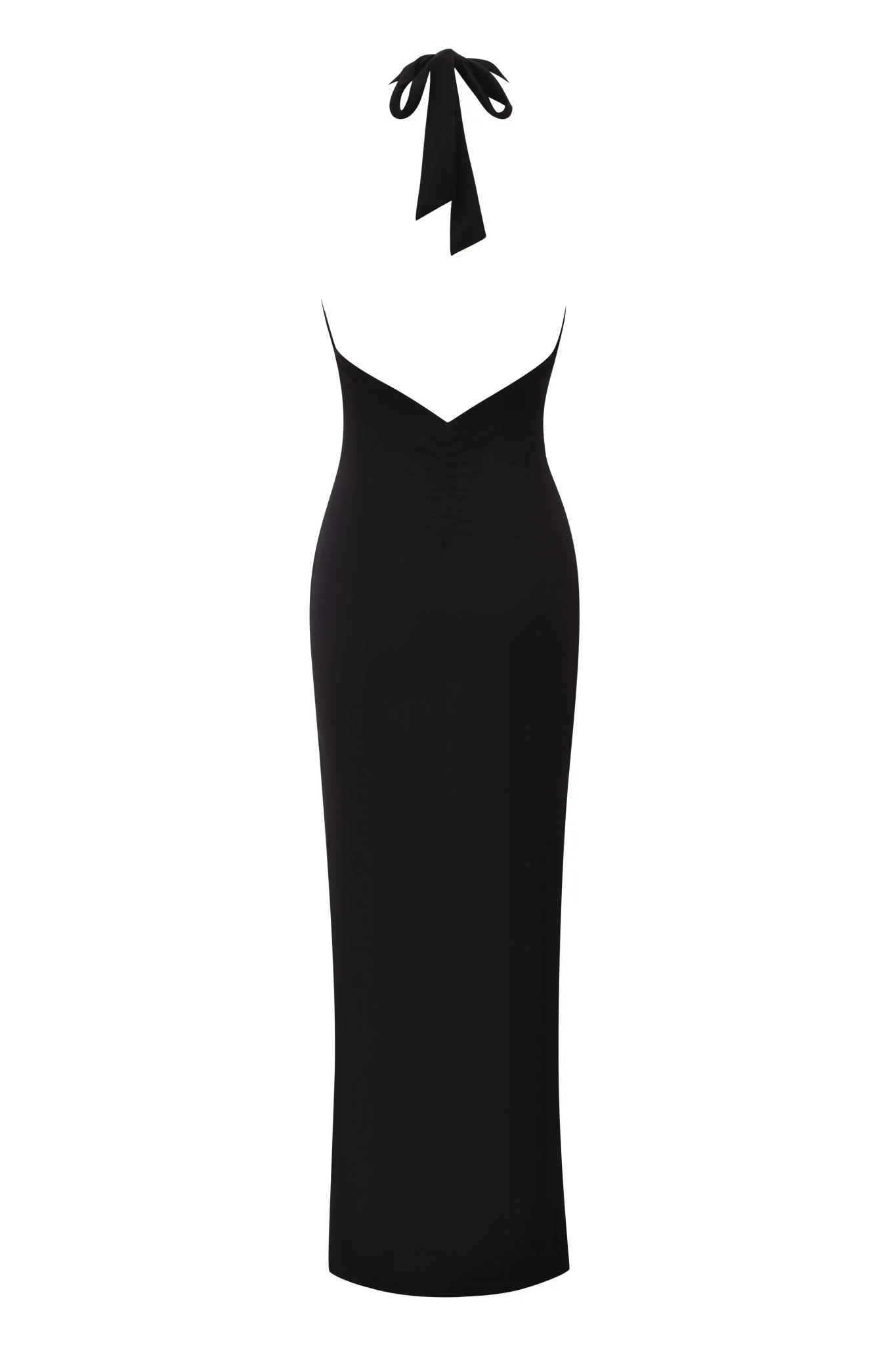 ZIVA PLUNGE TIE MAXI DRESS - BLACK - Image 9